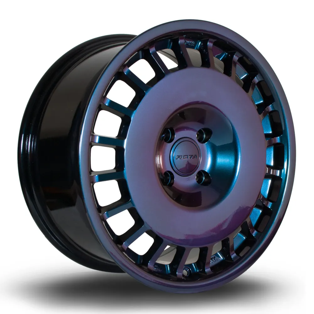 Rota D154 17x8" 4x108 ET42, NeoChrome met universele koppeling