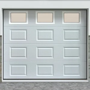 ABS kunststof Automatische sectionale garagedeur met cassettes - Wit - Met ramen - CAOPAS