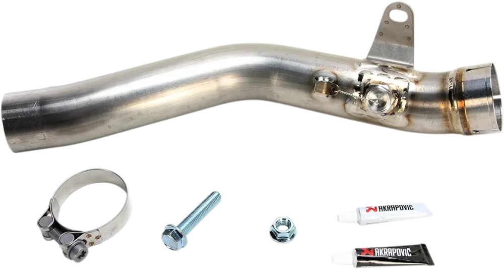 AKRAPOVIC SLIP-ON SERIES MUFFLERS LINK PIPE KIT TI ZX10R glanzend zwart