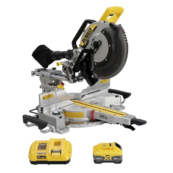 DeWalt 20V MAX* XR 12 . Tweemaal Bevel Sliding Miter Saw Kit DCS785WW1