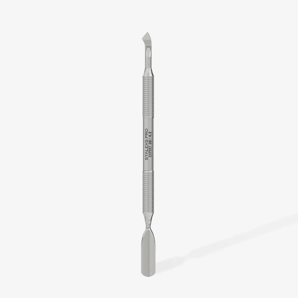 Staleks cuticle pusher - EXPERT 30 TYPE 4.2 (rounded breed pusher and bent blade)