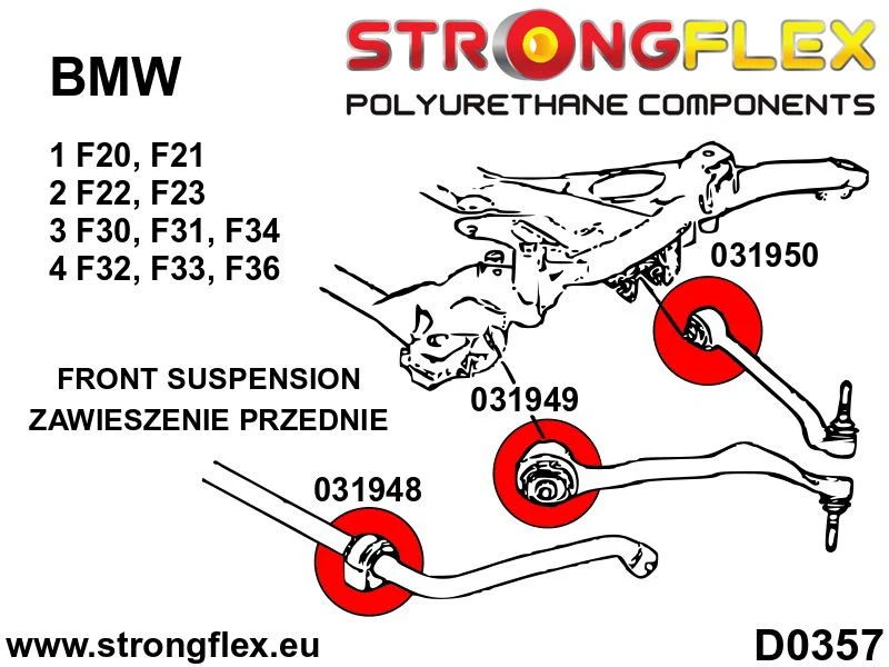 Frameloze ruitenwisser Front suspension - front bush - BMW > Serie 1 > II F20 / F21 > F20 F21 RWD|BMW > Serie 3 > VI F30 /...