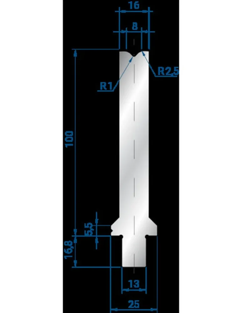 Part No. 3271 @ 200mm 86 Degree Enkel V Die