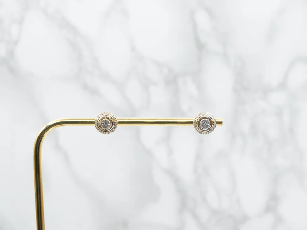 Sneeuwwit Sapphire Stud Earrings Floral Halo