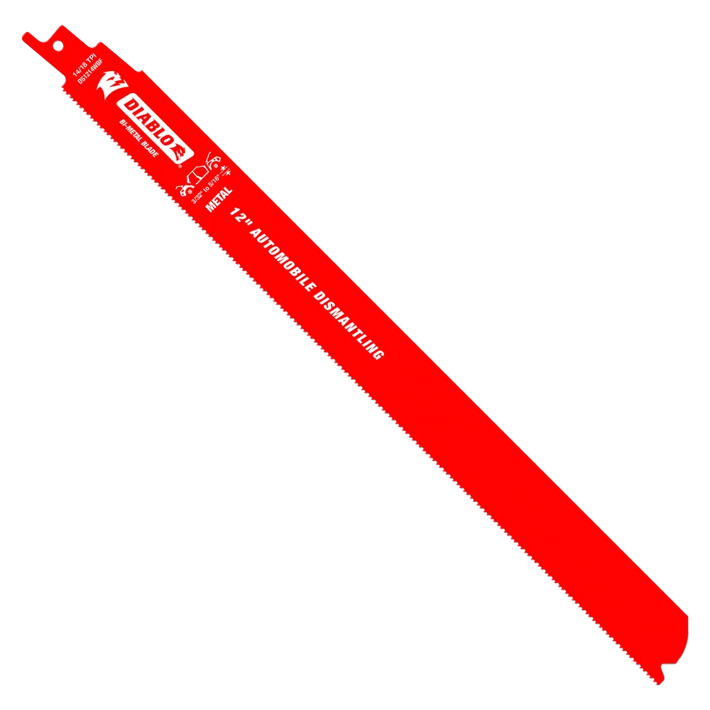 12 . Bi-Metal Recip Blade Auto Dismantling (Cuts Metals 1/16 . to 5/16 .) (25-Pack)
