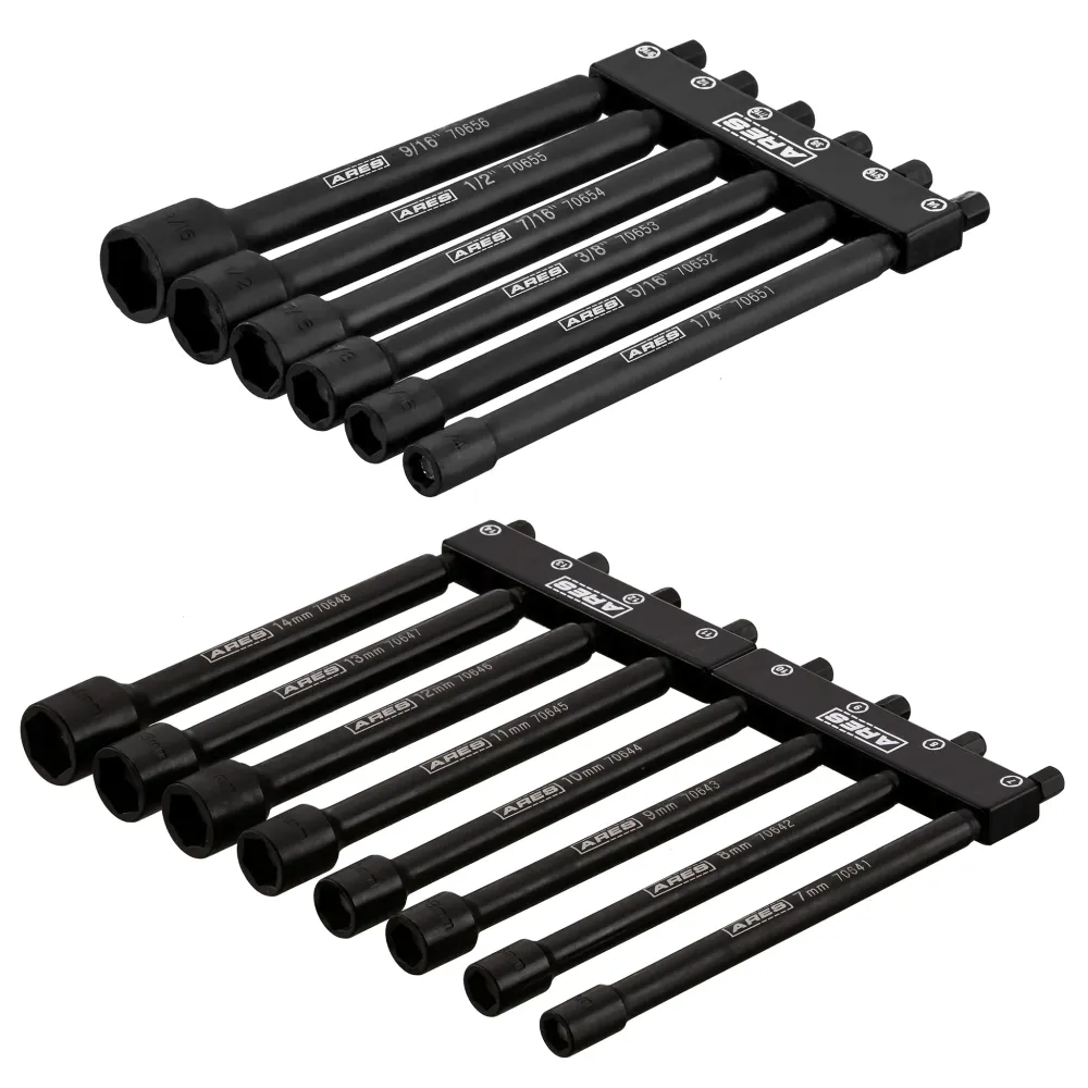 Anti-bevriezing vloeistof ARES 4221002 - 14-Piece SAE and Metric Magnetic Impact Nut Driver Bit Set