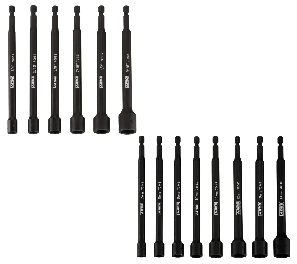 Anti-bevriezing vloeistof ARES 4221002 - 14-Piece SAE and Metric Magnetic Impact Nut Driver Bit Set