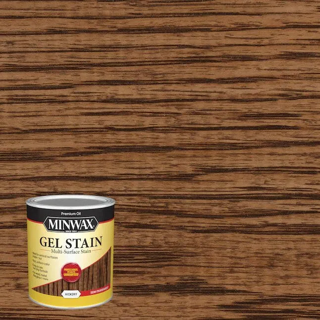Minwax Gel Stain Oil-Based Hickory Semi-Transparent Interior Stain (1-Quart) - voor alle weersomstandigheden