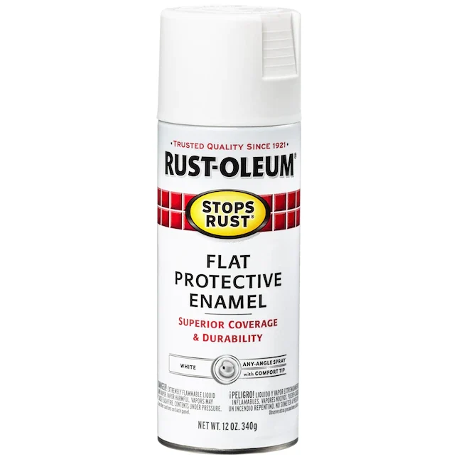Arctisch Grade Rust-Oleum Stops Rust Flat Sneeuwwit Spray Paint (NET WT. 12-oz)