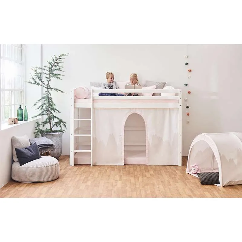 Hoppekids Pude m. Flæser - WINTER WONDERLAND - Rosa