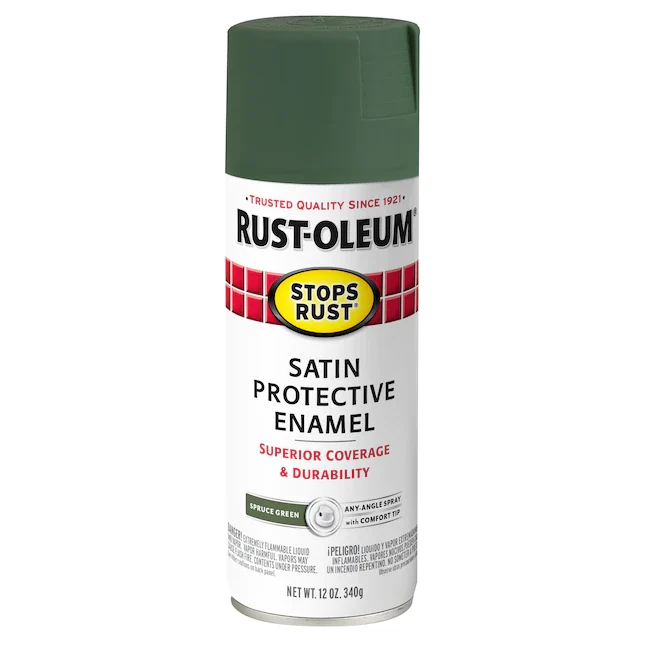 Rust-Oleum Stops Rust Satin Spruce Groen Spray Paint (NET WT. 12-oz)
