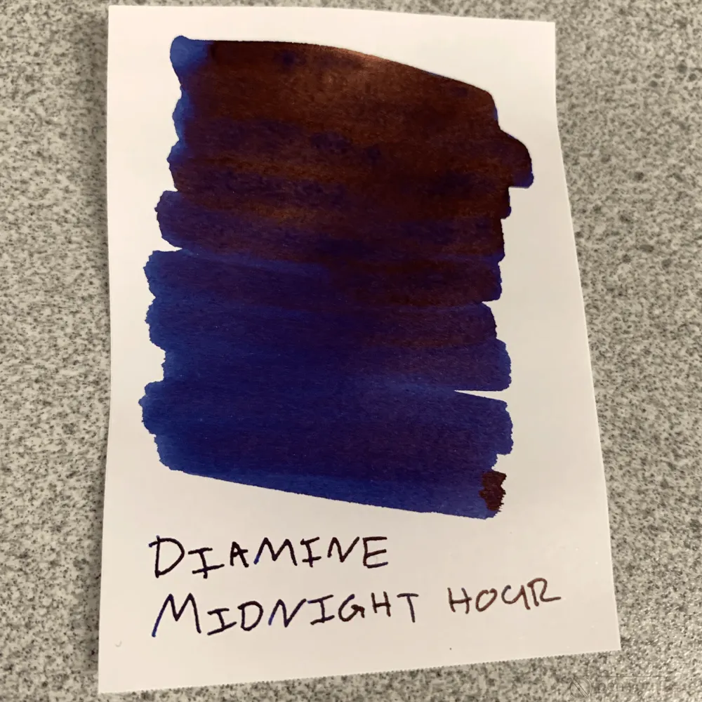 Diamine Sheen Ink Bottle - Midnight Hour