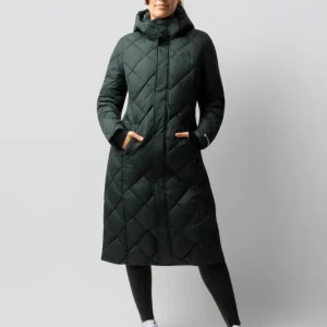 Gem Long Padded Coat Scarab groen 18