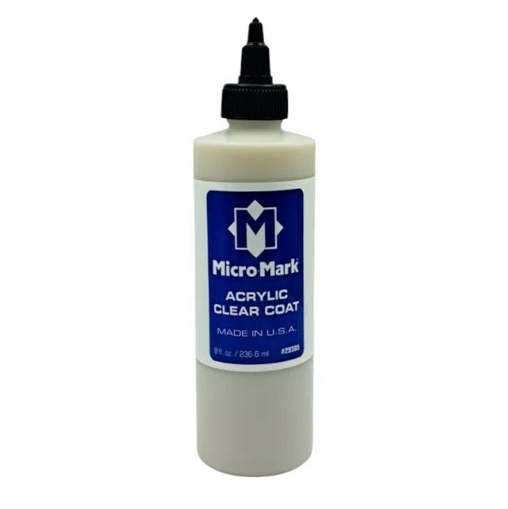 Micro-Mark Clear Coat Plexiglas Paint, 8oz