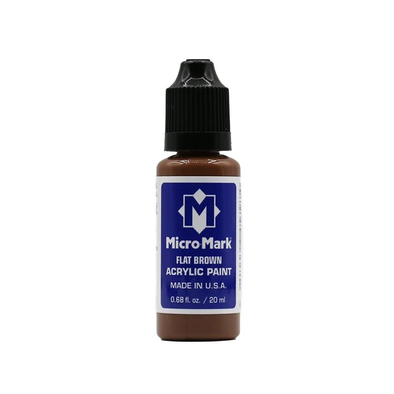 Micro-Mark Flat Bruin Acrylic Paint, 20ml