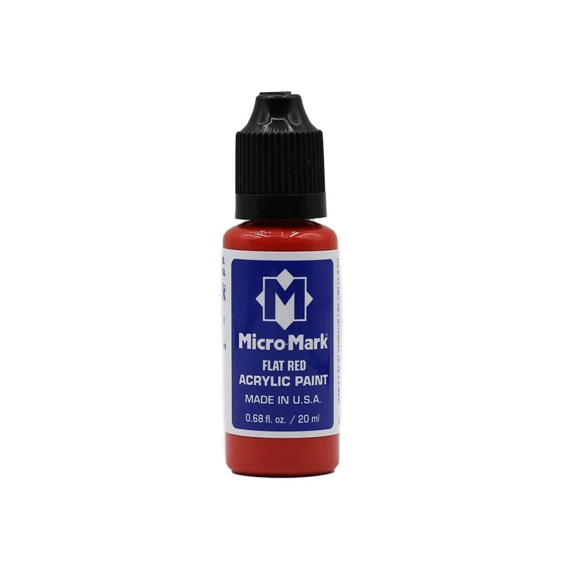 Micro-Mark Flat Rood Acrylic Paint, 20ml