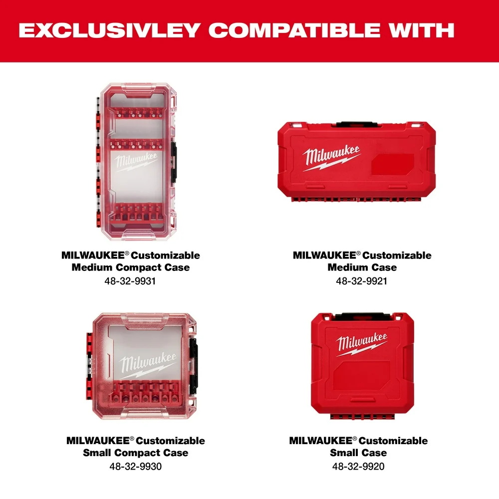 MILWAUKEE Compact & Medium Case Rows Impact Driver Accessories (5 PACK)