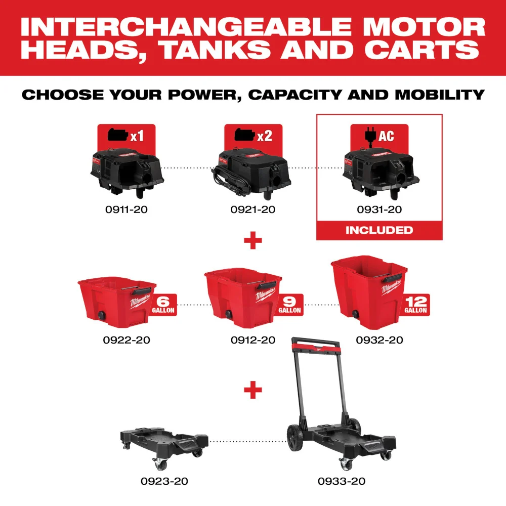 MILWAUKEE 6.5 Peak HP Wet/Dry Vacuum Motor Head