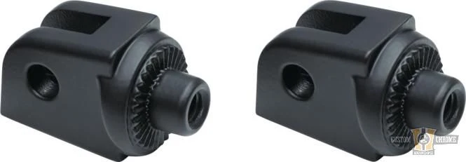 Racing Grade Splined Peg Adapters Black, Satijn Harley-Davidson