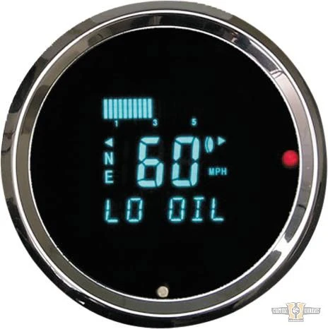 Round Performance Speedometer Metaalglans 85.725 mm Harley-Davidson