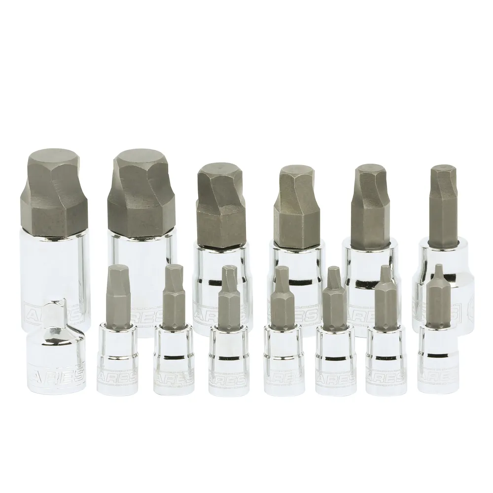 ARES 31007 - 14-Piece Metric Damaged Fastener Remover Hex Bit Socket Set