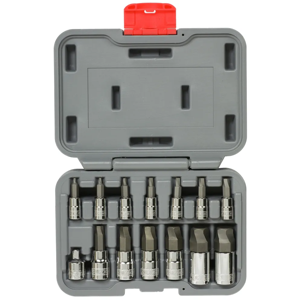 ARES 31007 - 14-Piece Metric Damaged Fastener Remover Hex Bit Socket Set