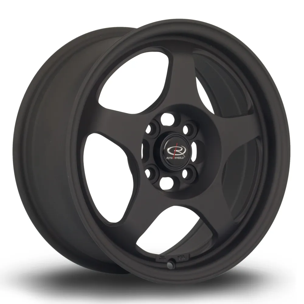 Rota Slipstream 15x6.5" 4x100 ET35, Flat Koolzwart