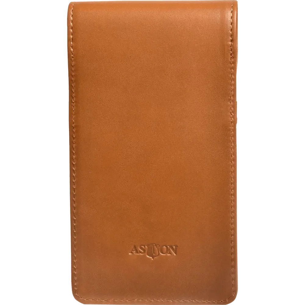 Aston Leather Tan Finger Style Quad Pen Case