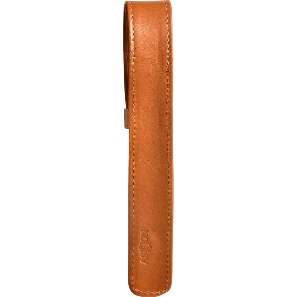 Aston Leather Tan Finger Style Single Pen Case