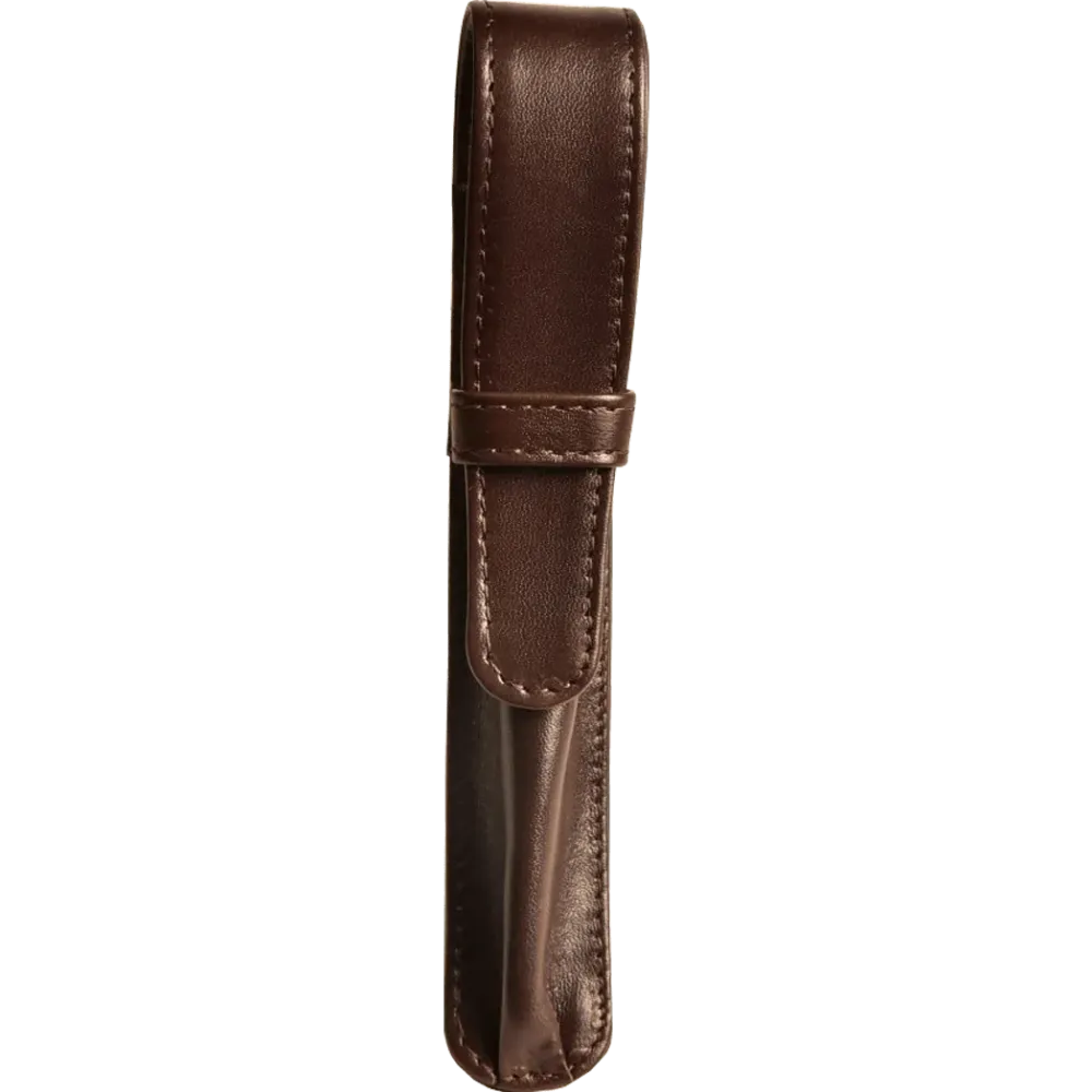 Aston Leather Taupe Single Pen Holder