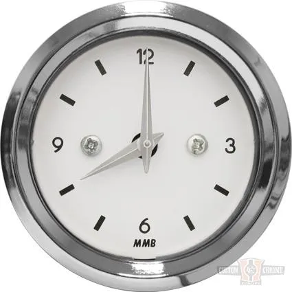 CLOCK BASIS CHR / BLK / BLUE LIGHT Harley-Davidson