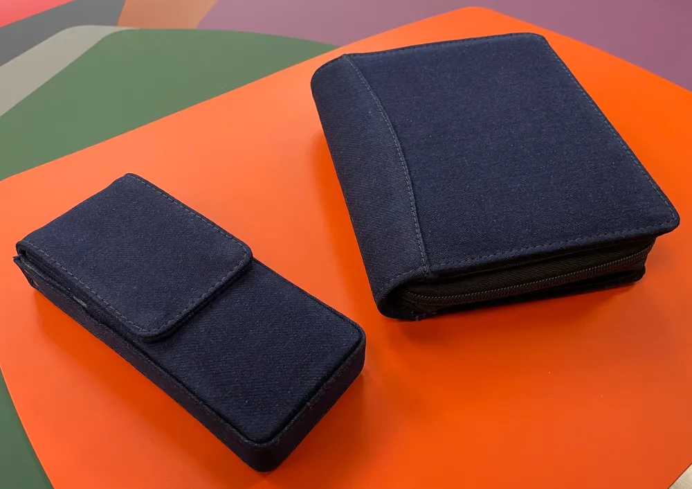 Girologio Van katoen Denim Pen Case - 12 Zip