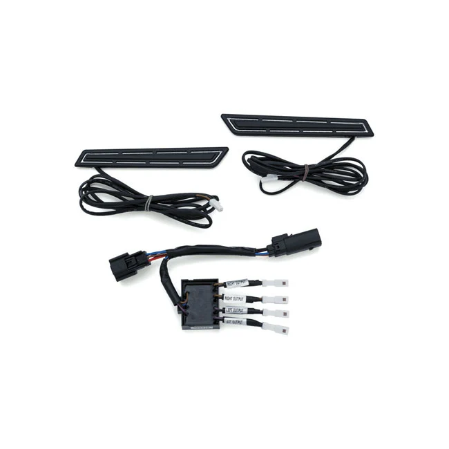Kuryakyn Led Saddlebag Hinge Accents Satijn Black Harley-Davidson