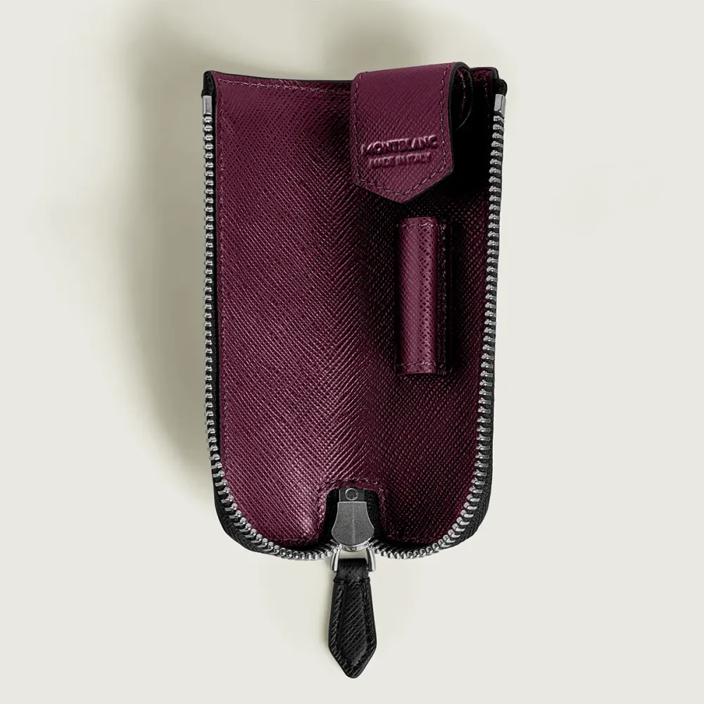 Montblanc Sartorial 1 Pen Pouch - Zipper Closure - Heritage Rouge Et Noir Baby