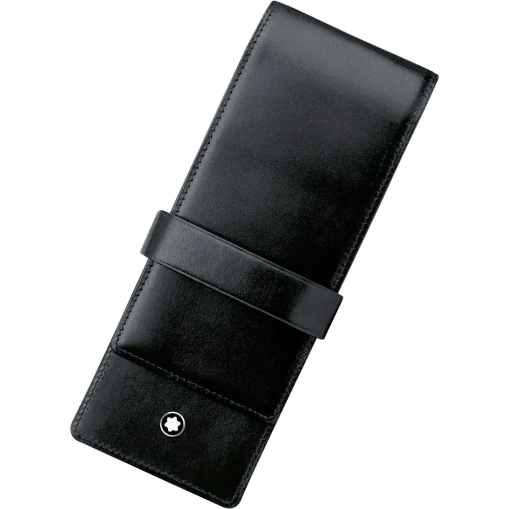 Montblanc Siena Pen Pouch - Vloeiend Black (3 Pen Pouch Clasp)