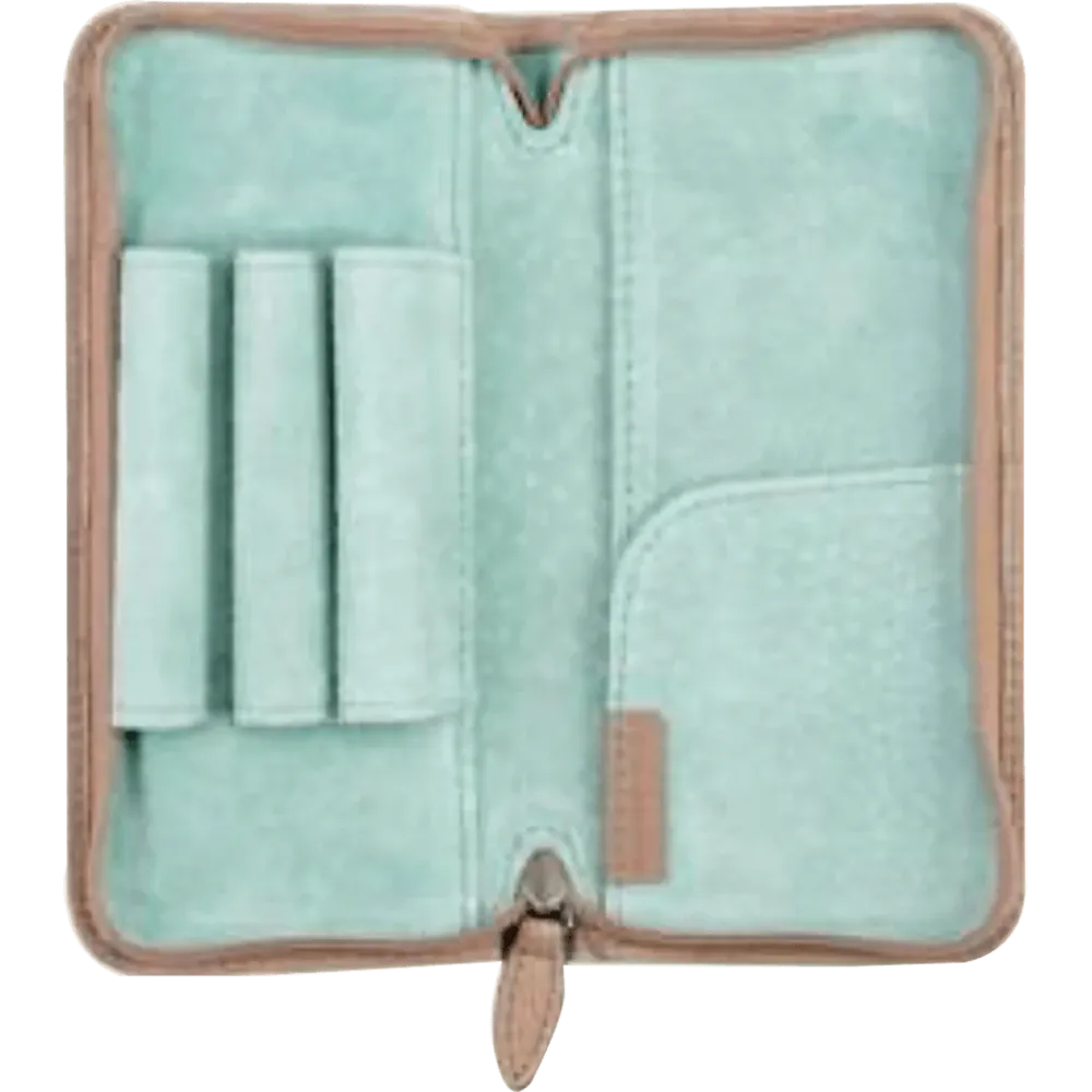 Pilot Pen Sheath Pensemble Case - Lichtbruin (3 Piece Zipped)