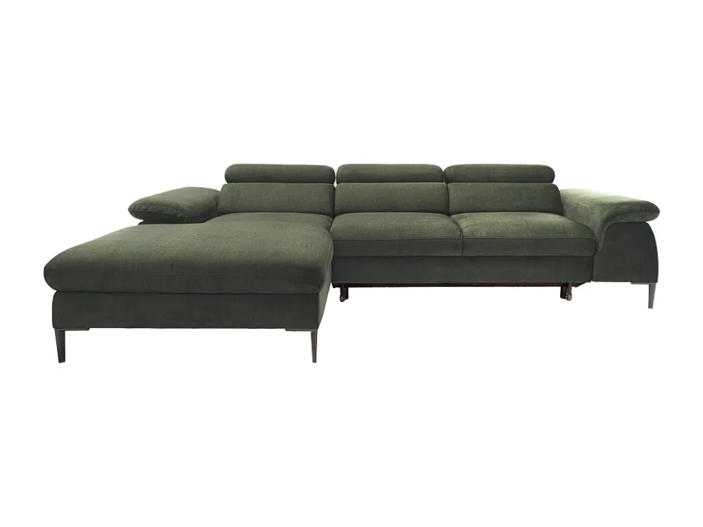Slaapbank met hoek links groen fluweel design SEPINA van Pascal Morabito
