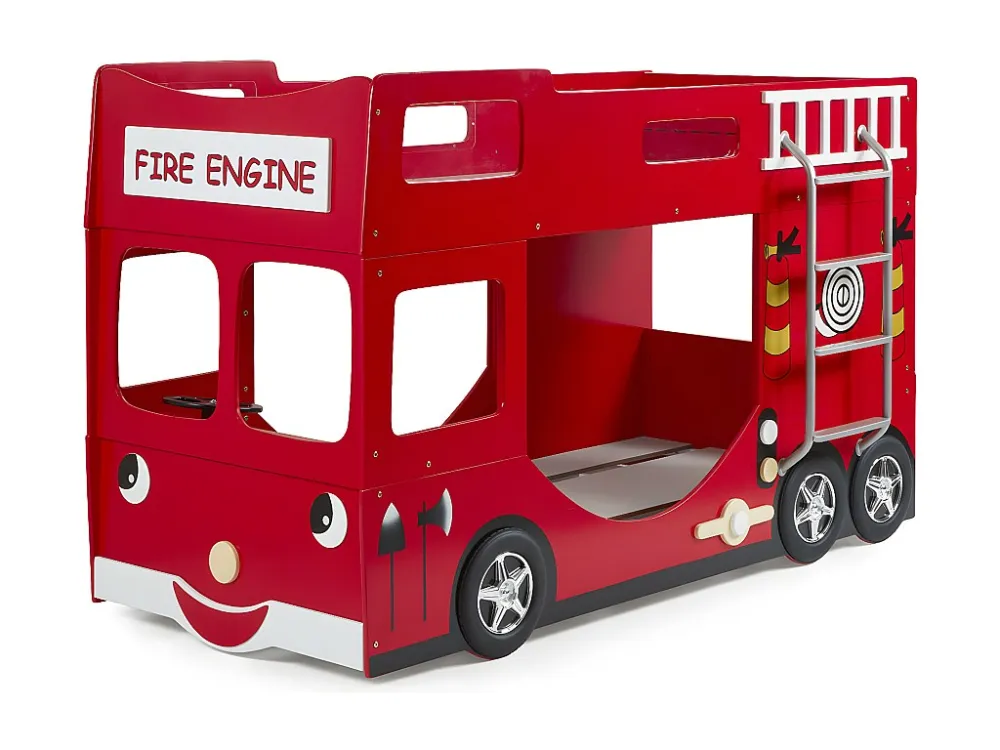 Stapelbed AUTO BB005 90x200 cm Rood