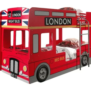 Stapelbed AUTO BB005 90x200 cm Rood