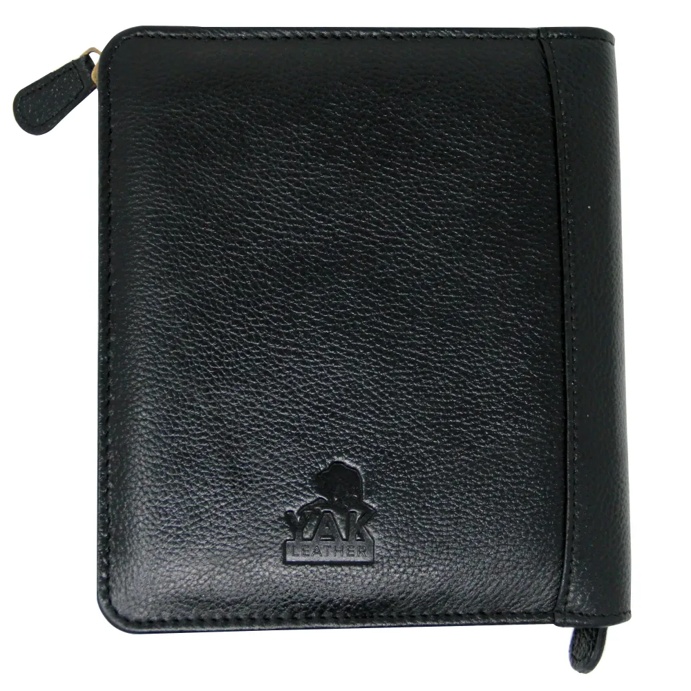 Yak Leather Premium Leather 12 Pen Case - Black
