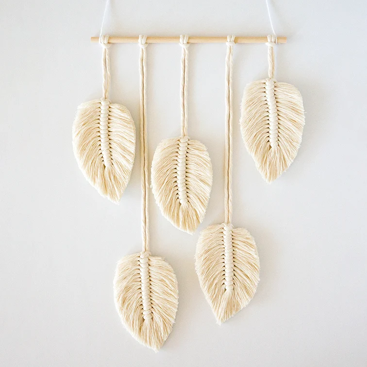 Kit de macramé DIY - Tapeçaria "Folhas"