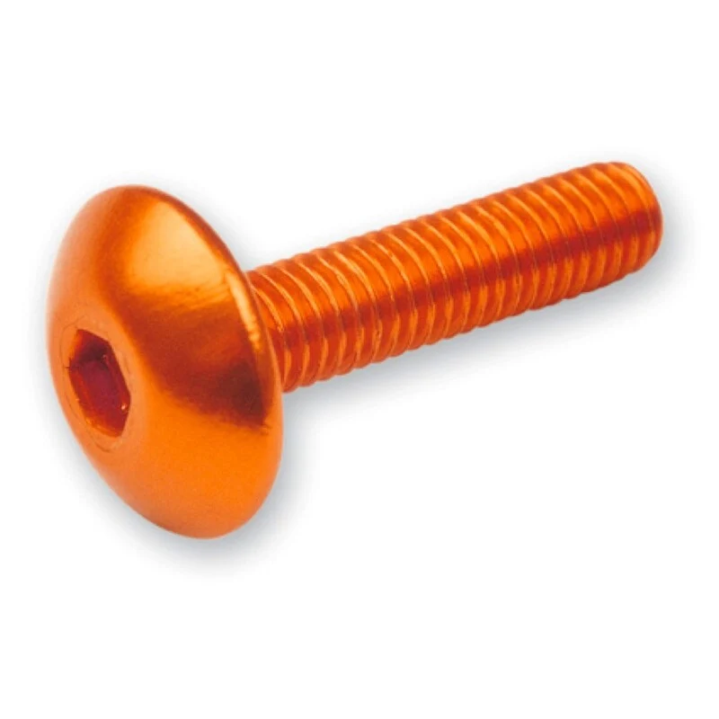Kit 6 tornillos allen c/alomada M5x30. Naranja
