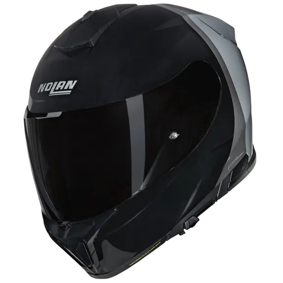 NOLAN N80-8 VERNICIATURA SPECIALE 343 INTEGRALE CASCOS NEGRO PLATA AZUL CLARO met 5 jaar garantie Negro