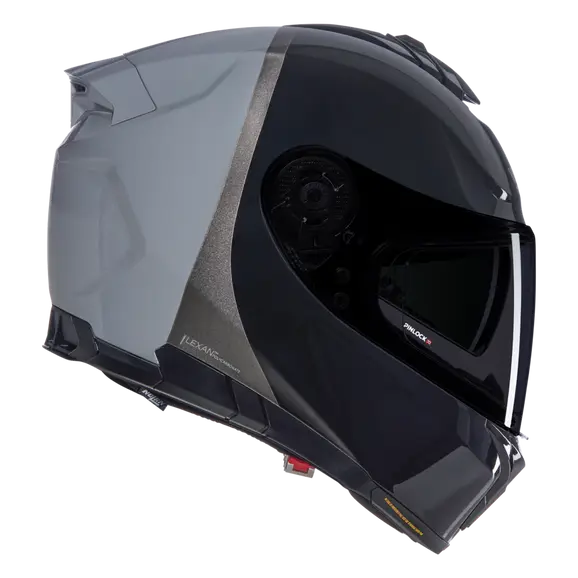 NOLAN N80-8 VERNICIATURA SPECIALE 343 INTEGRALE CASCOS NEGRO PLATA AZUL CLARO met 5 jaar garantie Negro