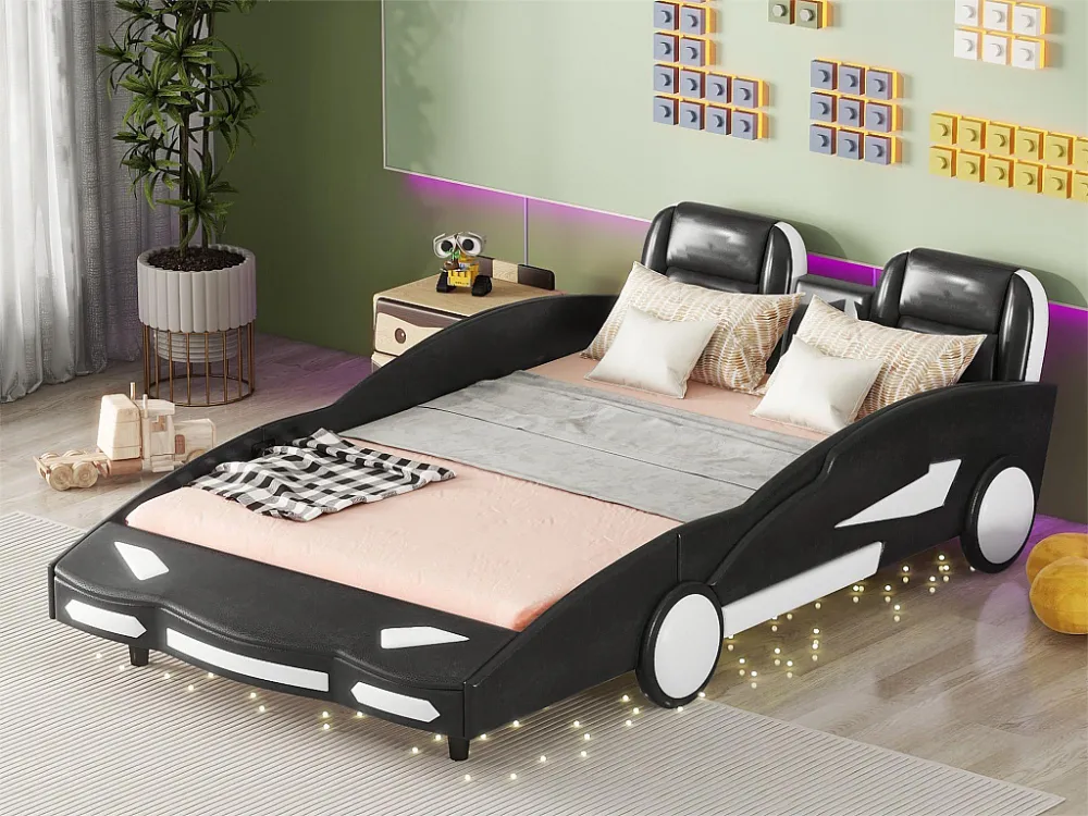 Universele aanhangwagenkogel Autobed - 140 x 200 cm - pu leer - Grijs