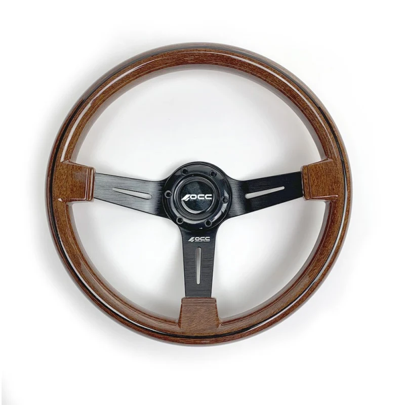 VOLANTE SEMIDESPLAZADO MOD. TIJDLOOS MADERA BRAZOS NEGROS OCC MOTORSPORT | E-gekeurd | Alko-koppelingskop