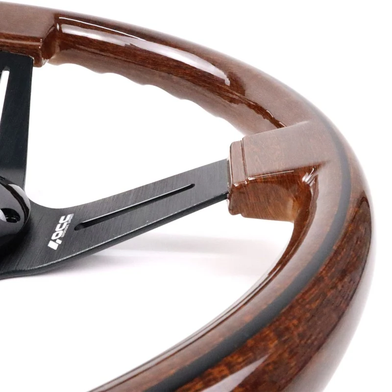 VOLANTE SEMIDESPLAZADO MOD. TIJDLOOS MADERA BRAZOS NEGROS OCC MOTORSPORT | E-gekeurd | Alko-koppelingskop