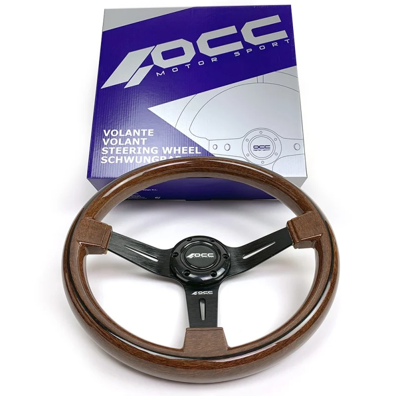 VOLANTE SEMIDESPLAZADO MOD. TIJDLOOS MADERA BRAZOS NEGROS OCC MOTORSPORT | E-gekeurd | Alko-koppelingskop