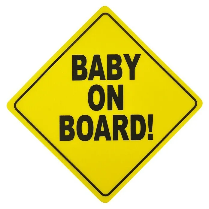Verstelbare mudflap Waarschuwingsbordje Baby on Bord - l x b: 1,4 x 12,5 cm