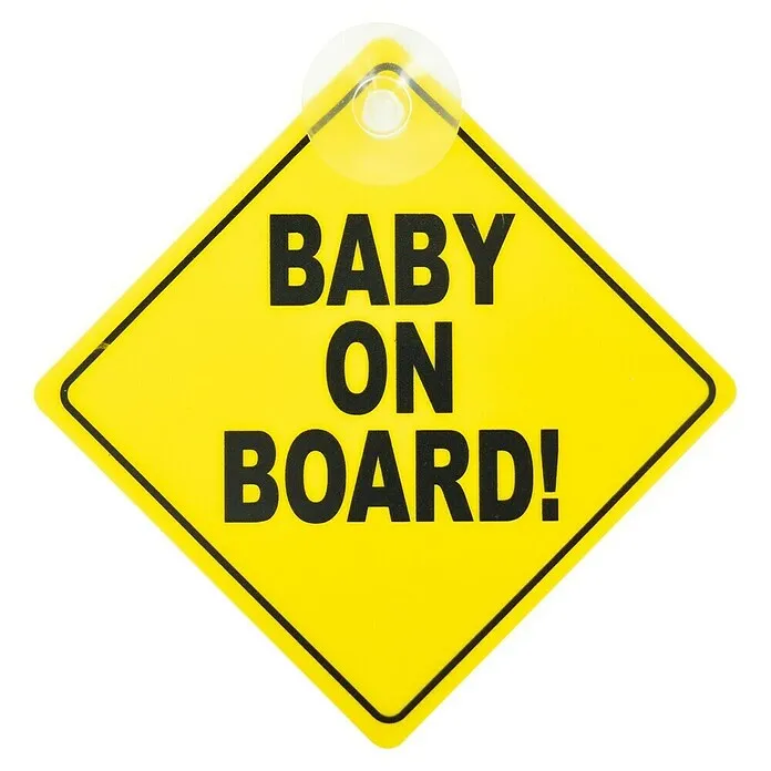 Verstelbare mudflap Waarschuwingsbordje Baby on Bord - l x b: 1,4 x 12,5 cm